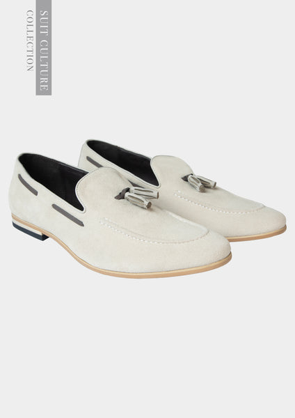 Mens white loafers hot sale with tassels