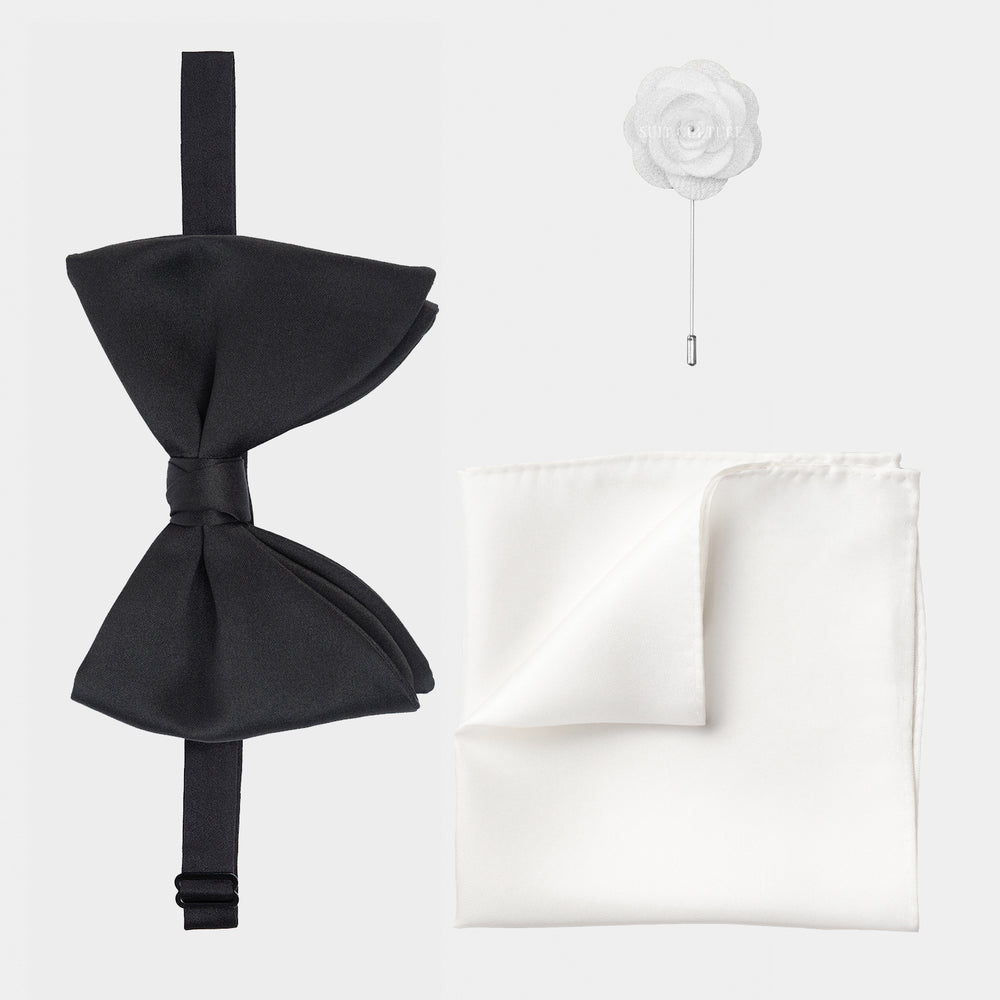 Newman Bow Tie White Accessories Set
