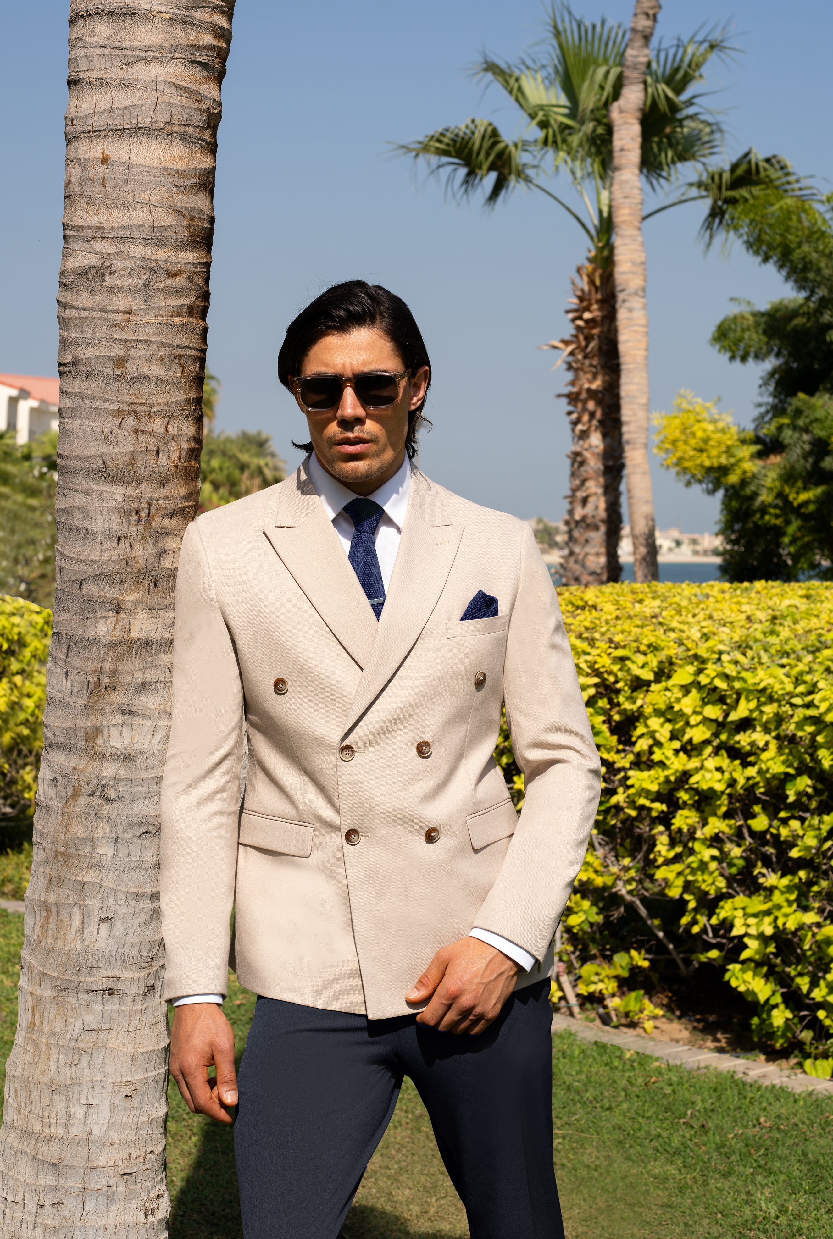 Sicili Navy DB Split - 2 Piece