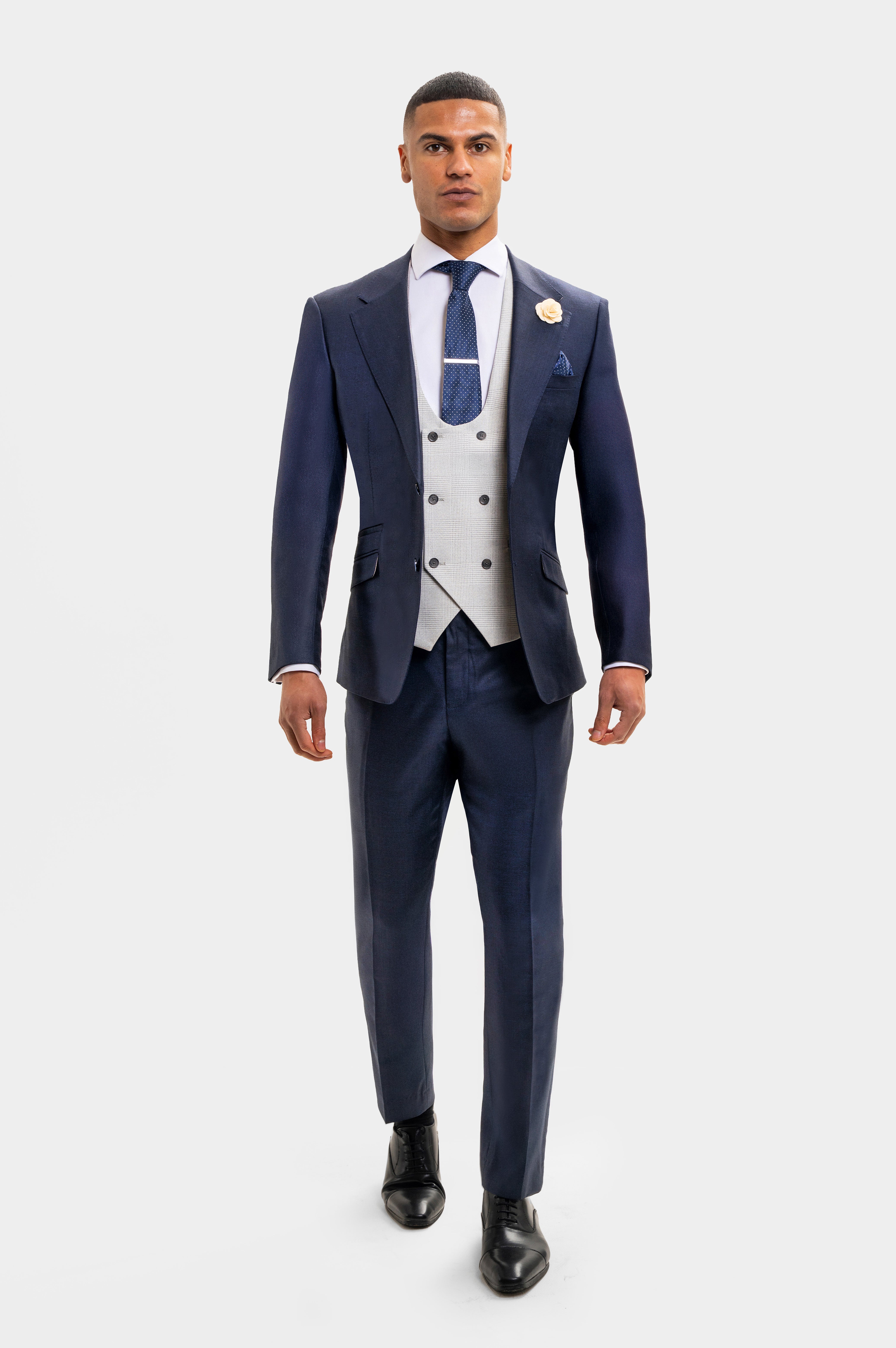 New York Navy & Santorini Waistcoat -