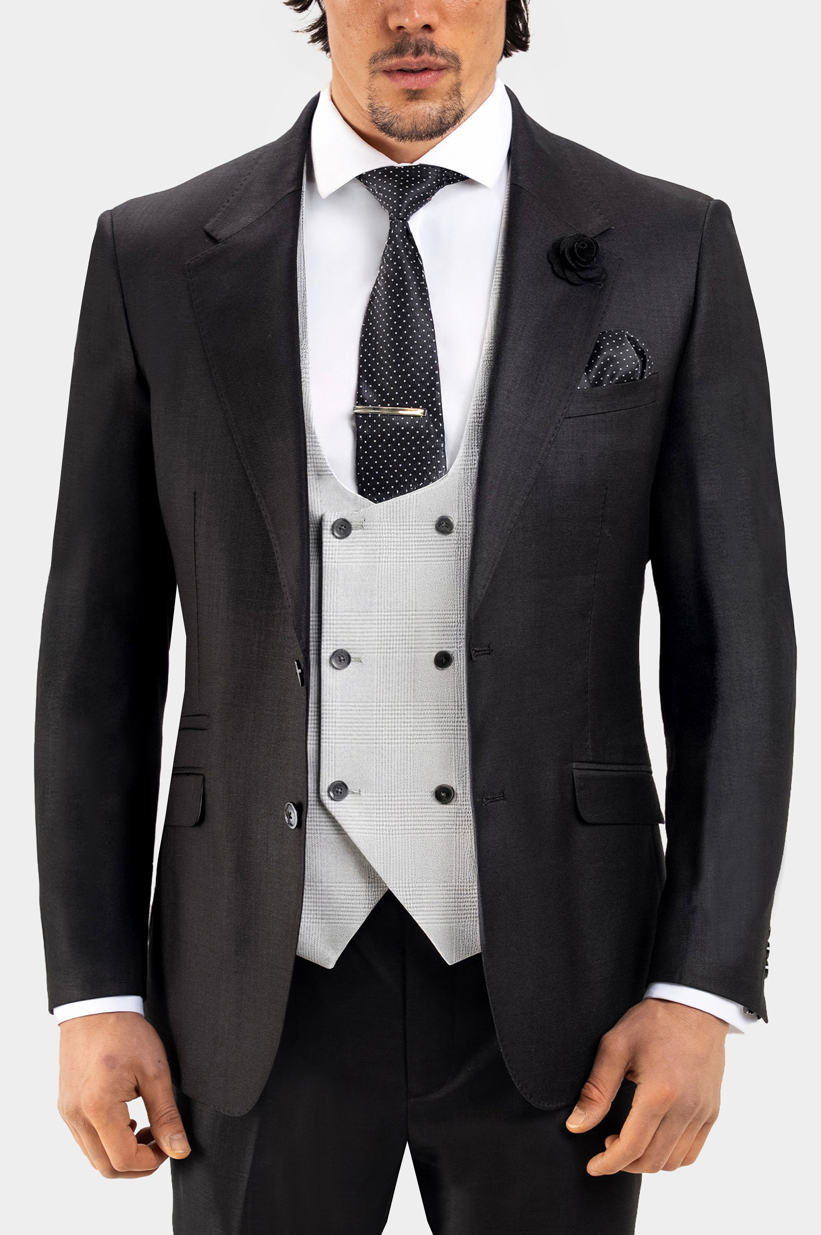New York Black & Santorini Waistcoat -