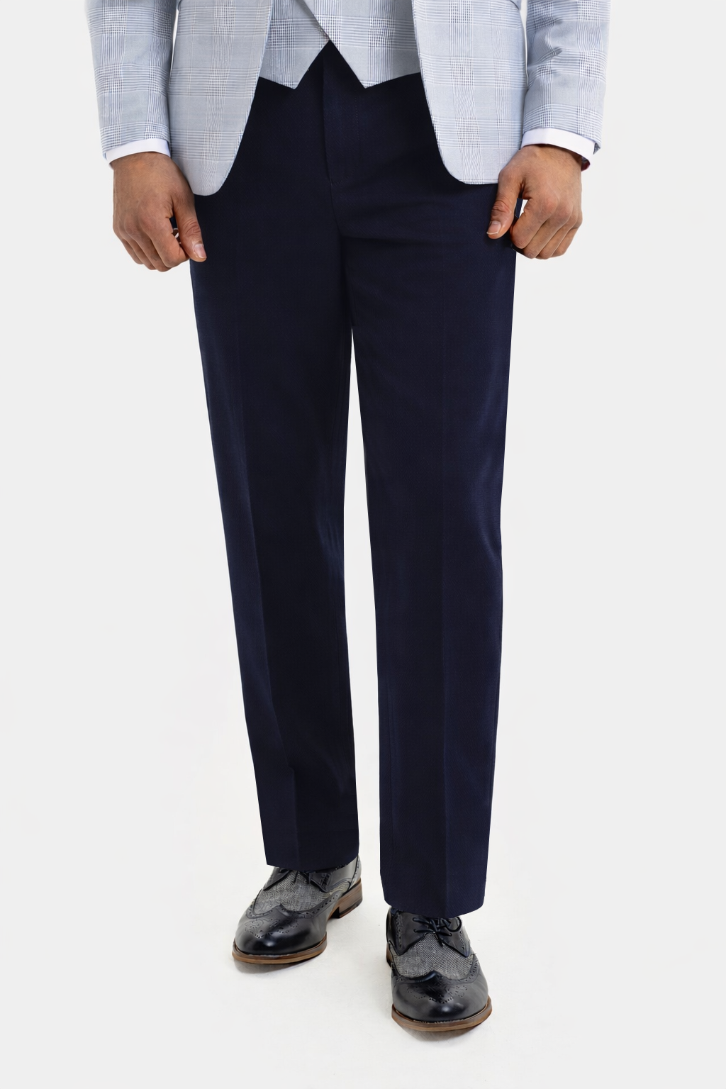 Navy Coast Stretch Straight Leg - Trousers