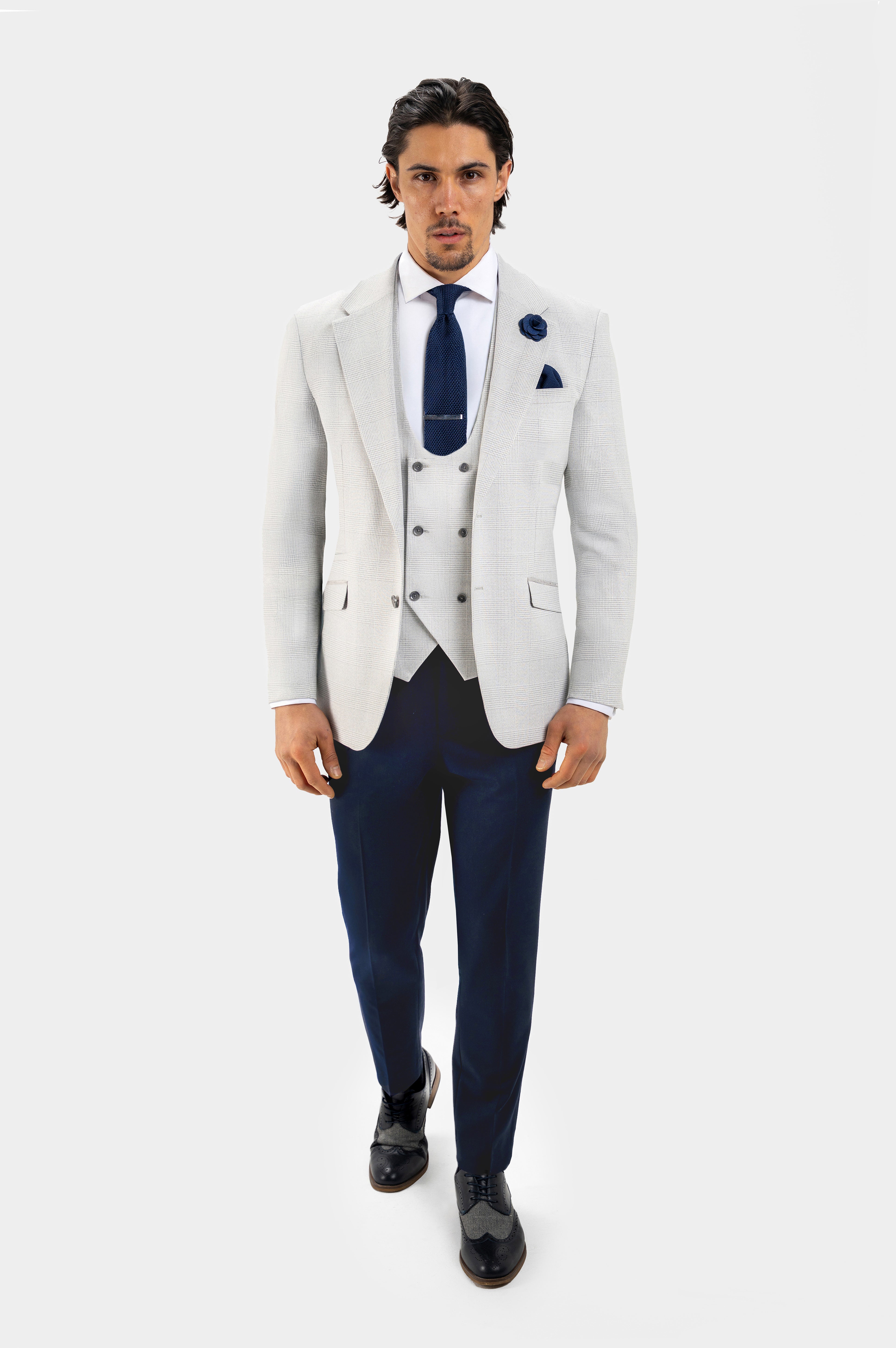 Santorini Grey Navy Split - 3 Piece -