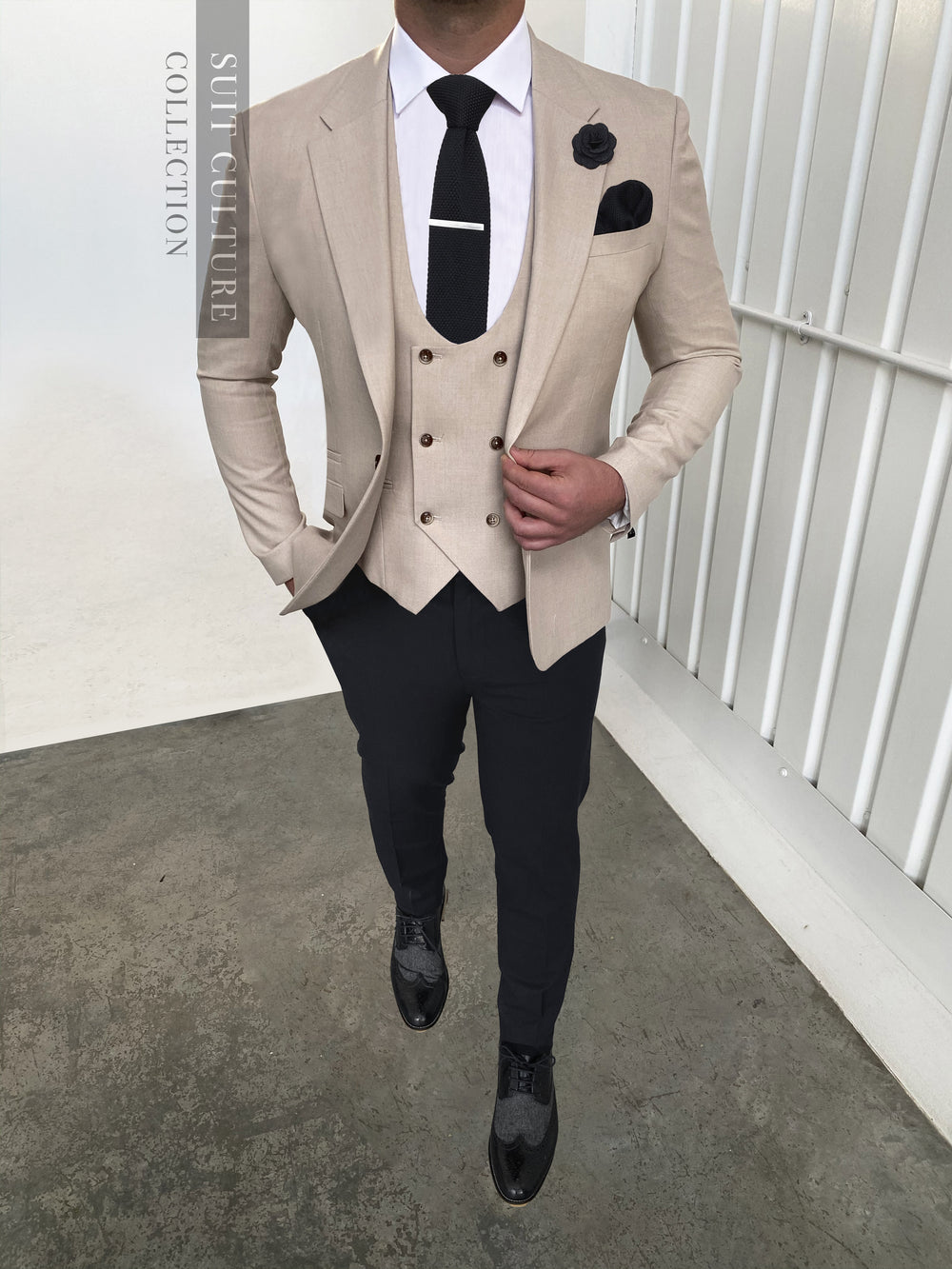 Three Piece Different Colour Waistcoat To Jacket Three Piece With