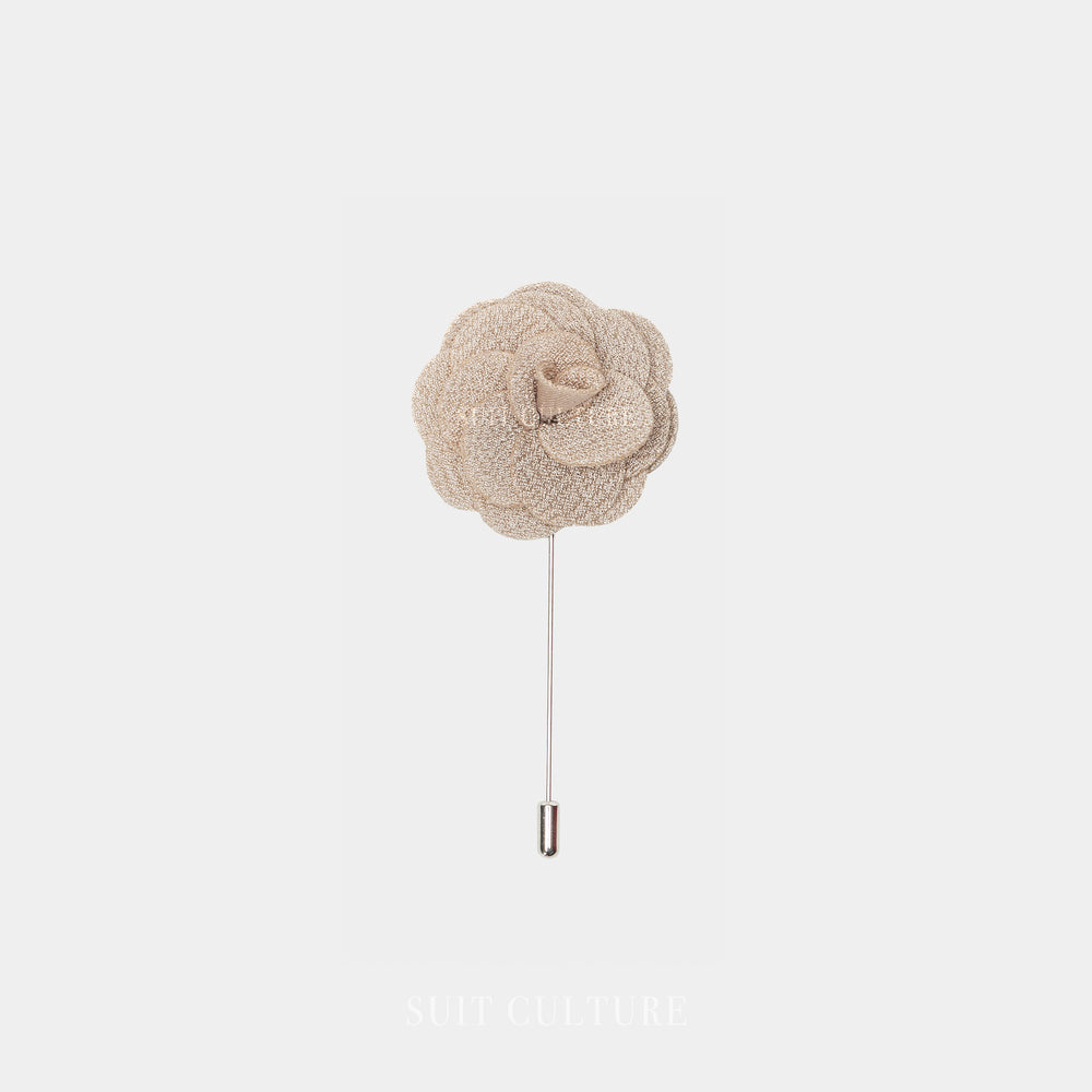 Taupe Flower Pin