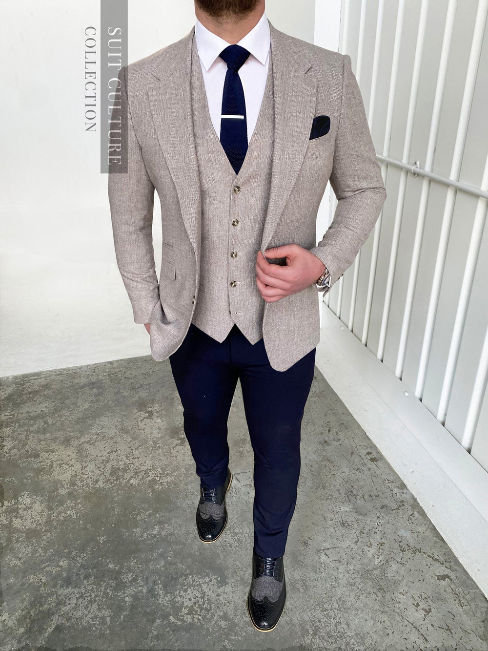Windsor Navy Split - 3 Piece -
