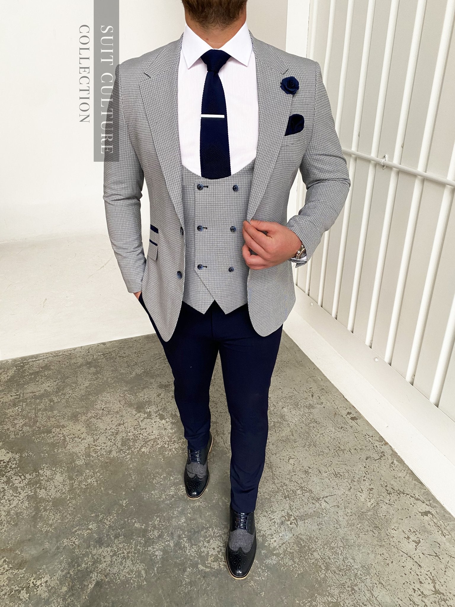Paris Navy Split - 3 Piece -