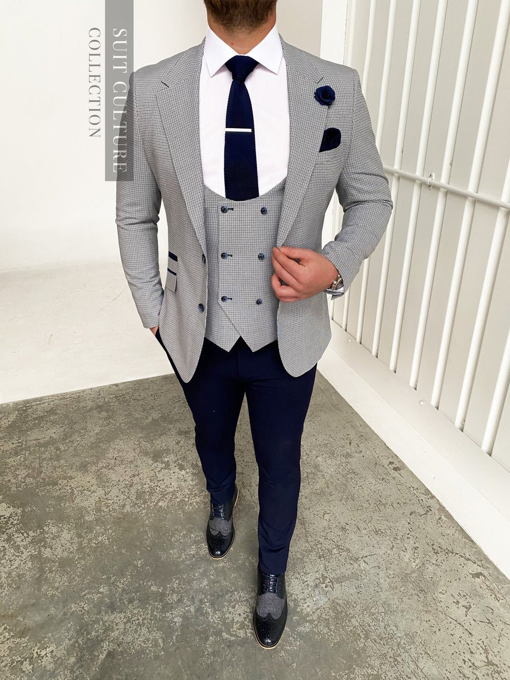 Paris Navy Split - 3 Piece -