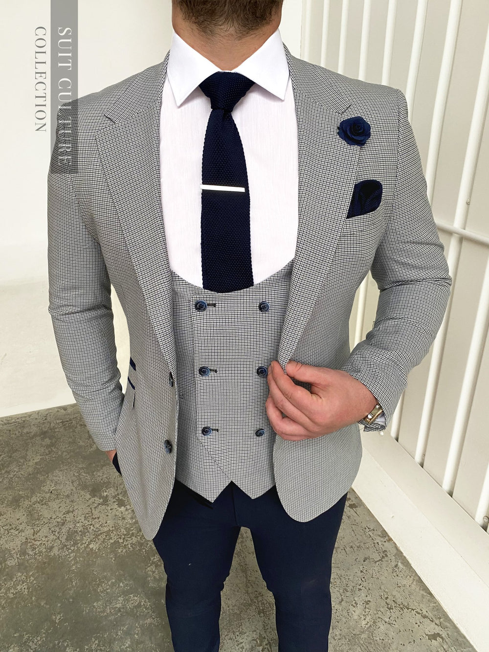 Paris Navy Split - 3 Piece -