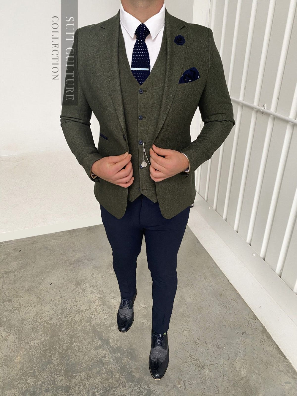 Fratelli Olive Navy Split - 3 Piece -