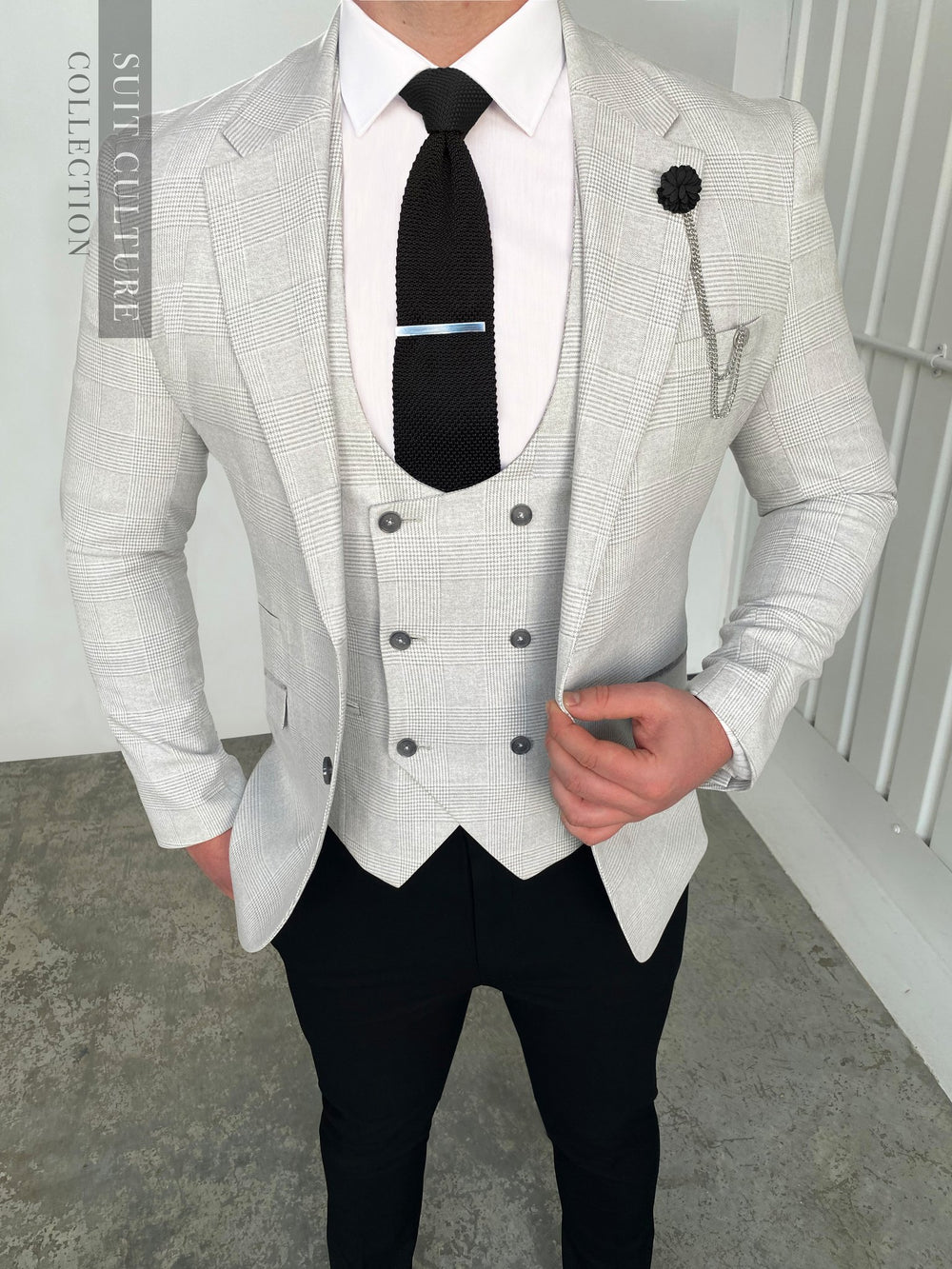 Santorini Grey Black Split - 3 Piece -