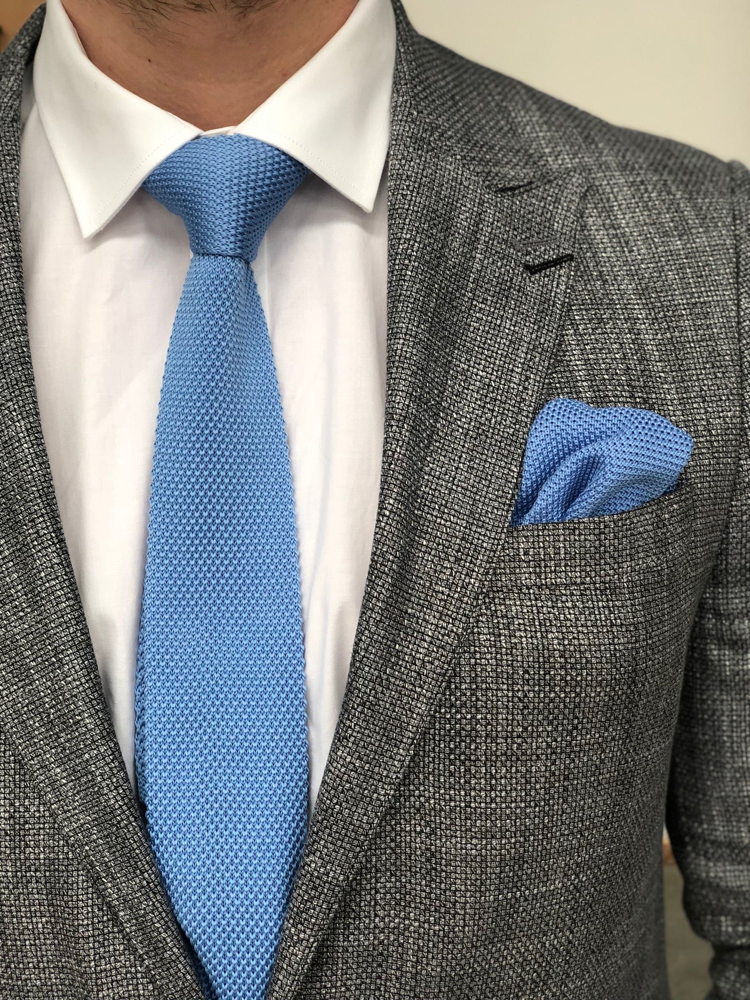 Baby Blue Knitted