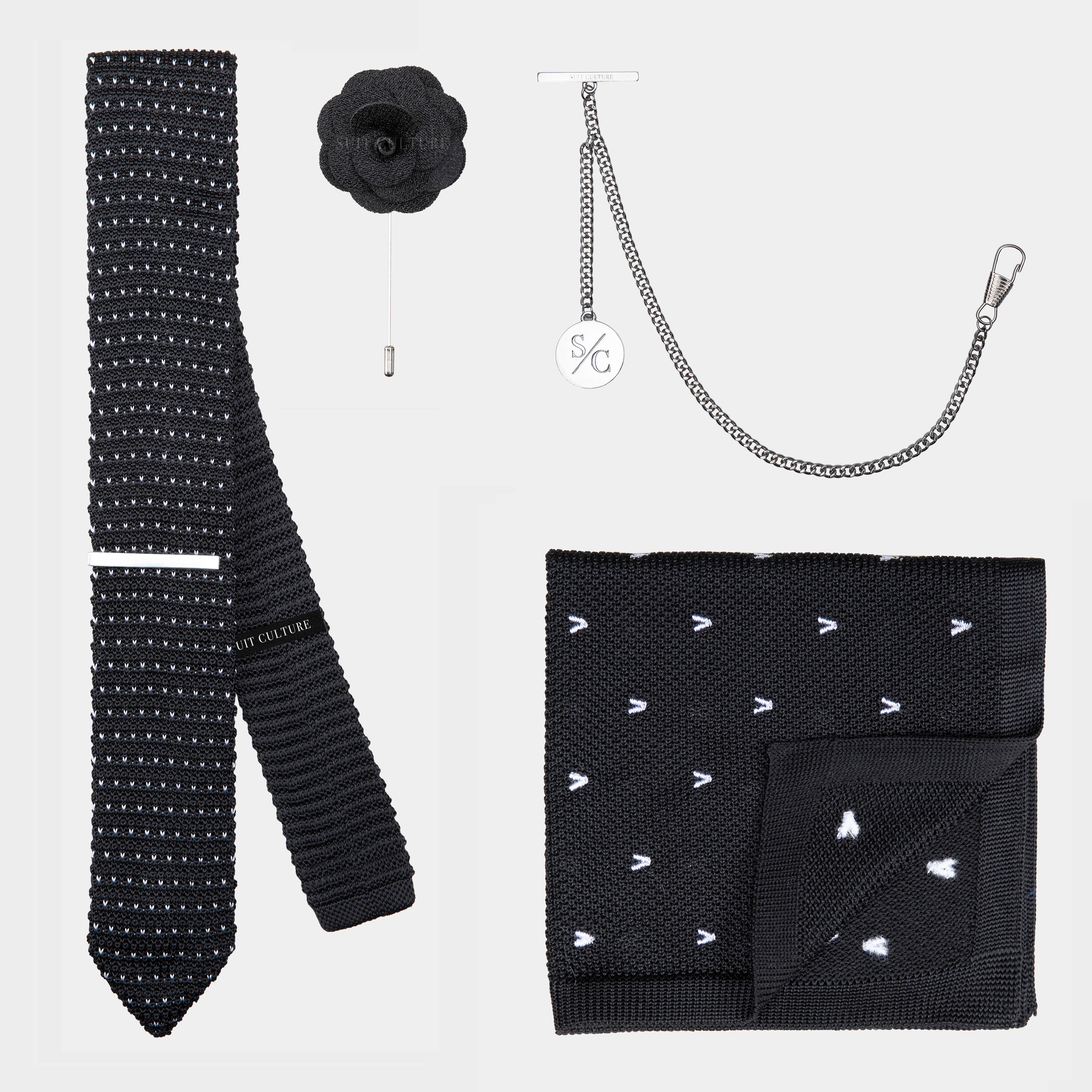 Black Heart Accessories Set