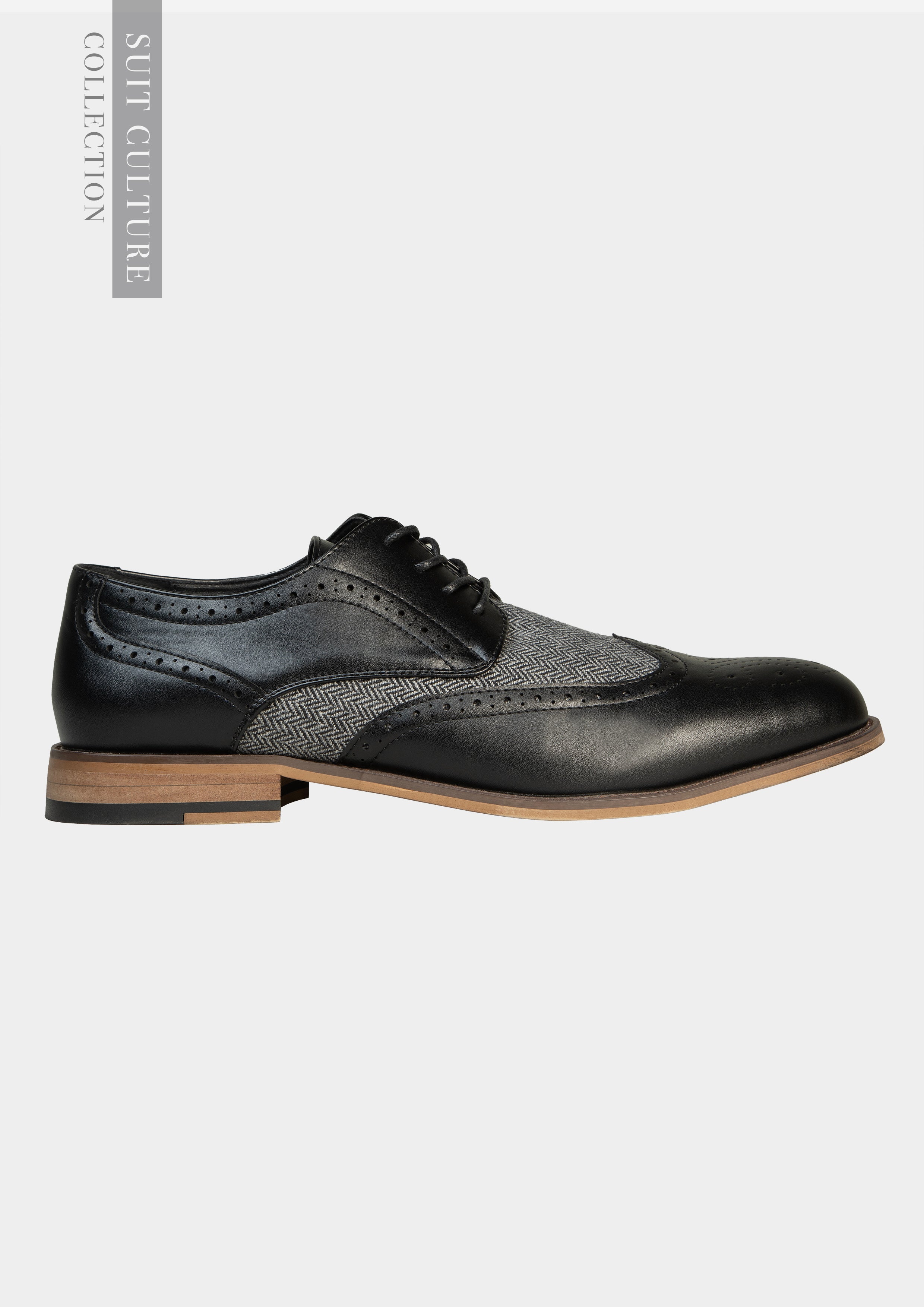 Black Tweed Brogue
