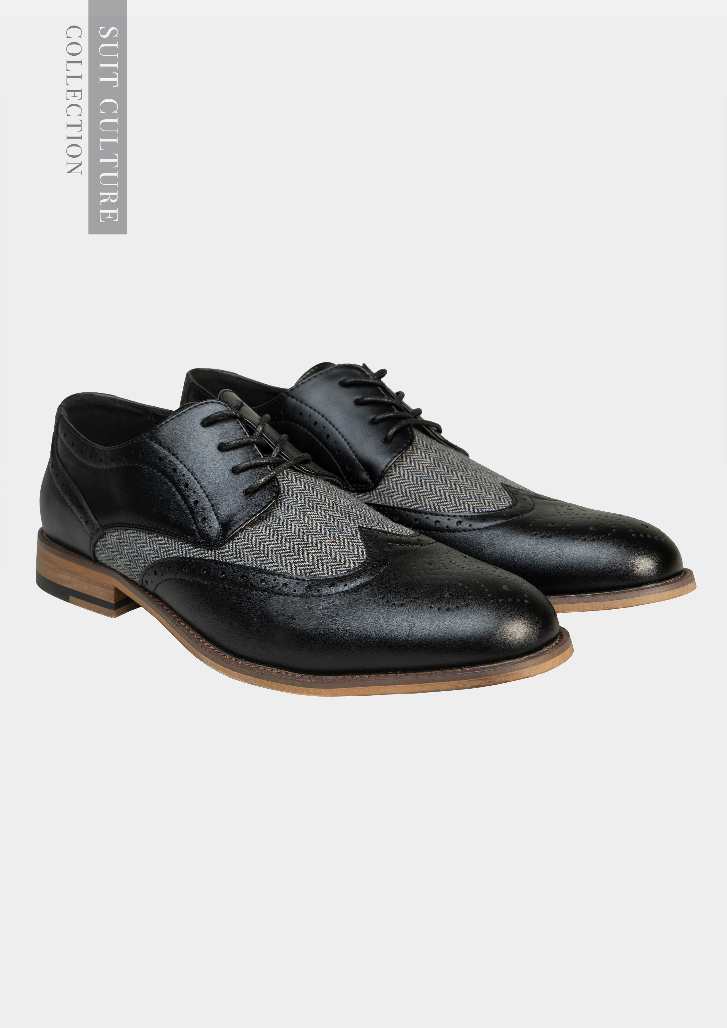 Black Tweed Brogue