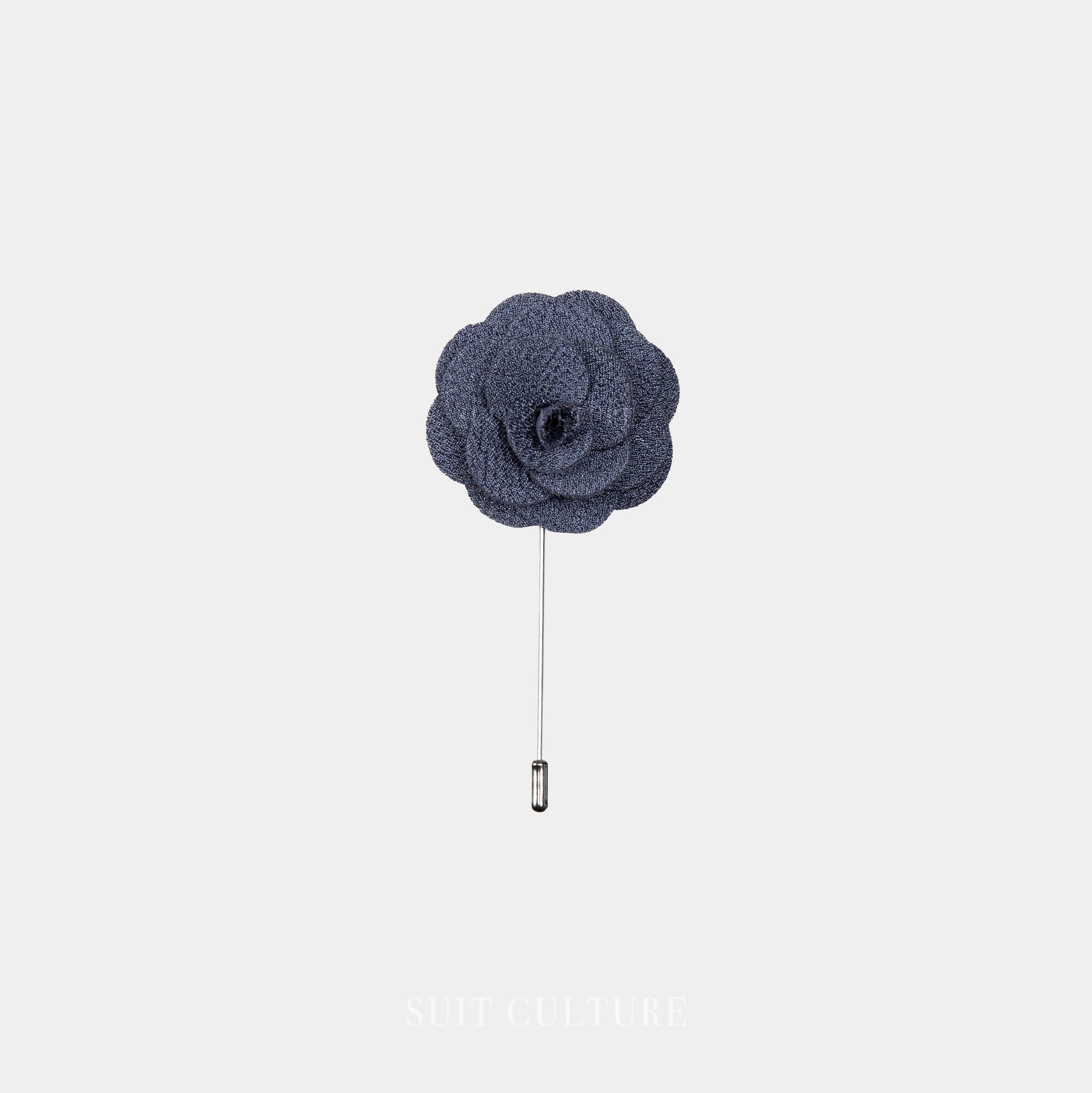 Charcoal Flower Pin