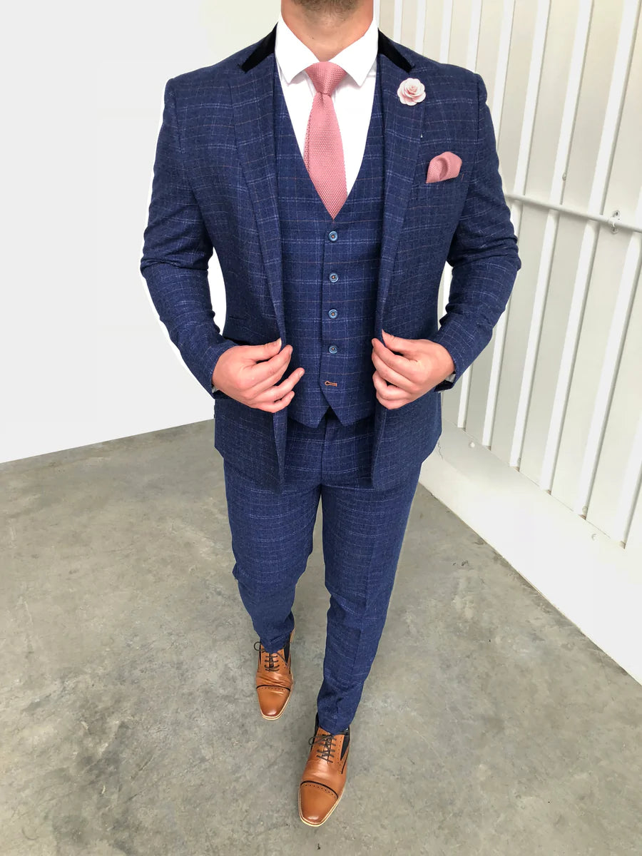 Suit without waistcoat sale