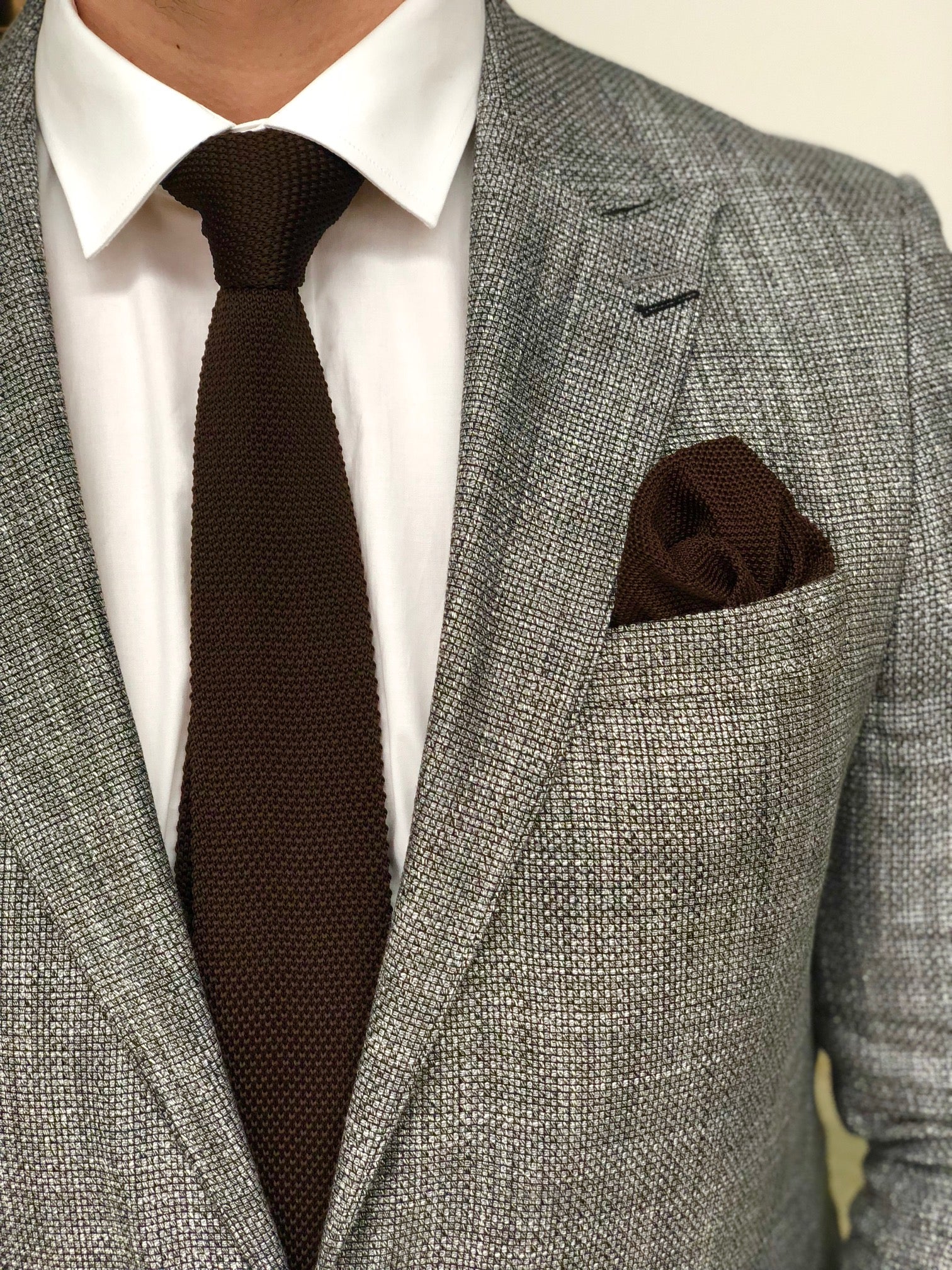 Brown Knitted