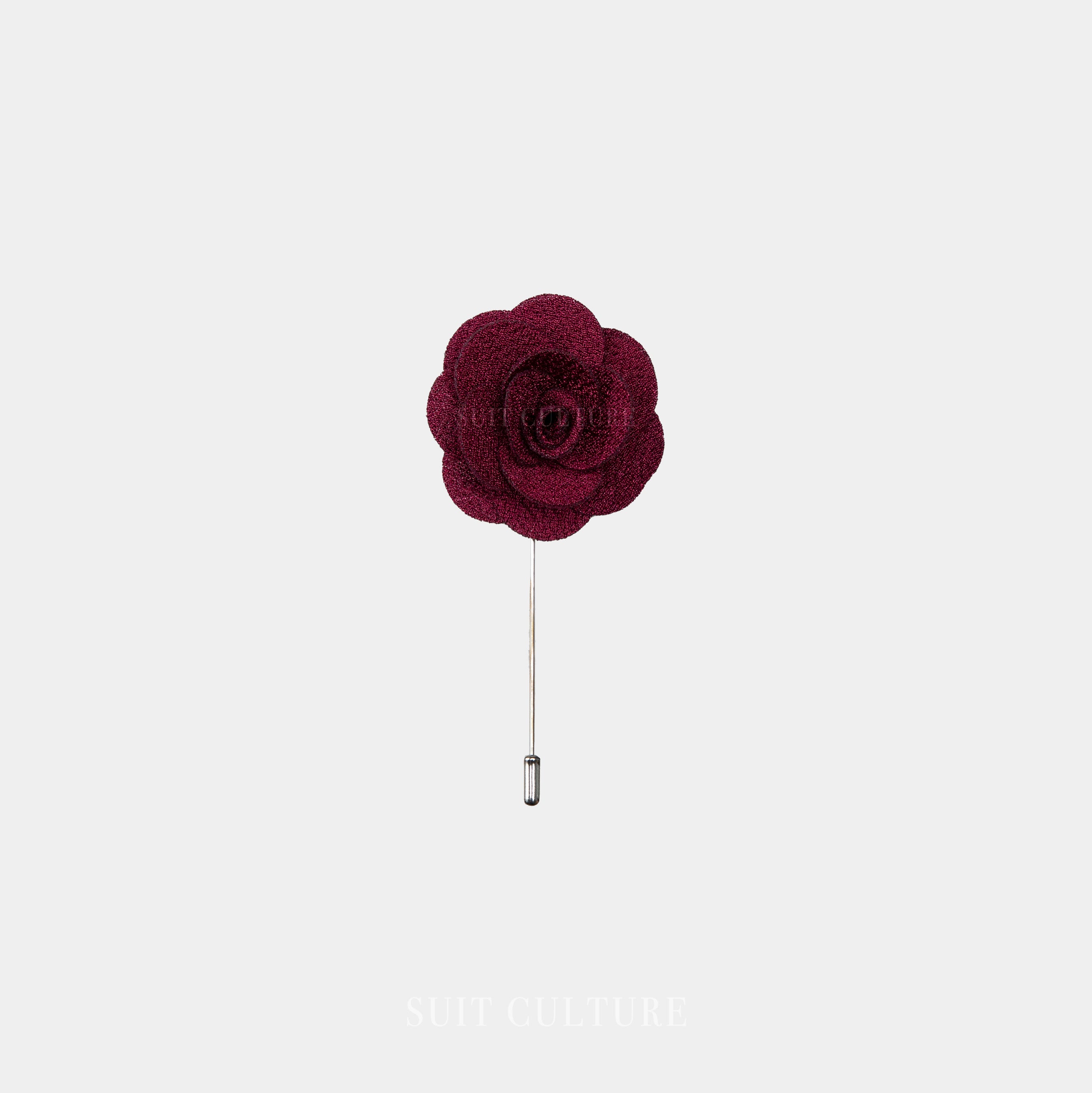 Maroon Flower Pin
