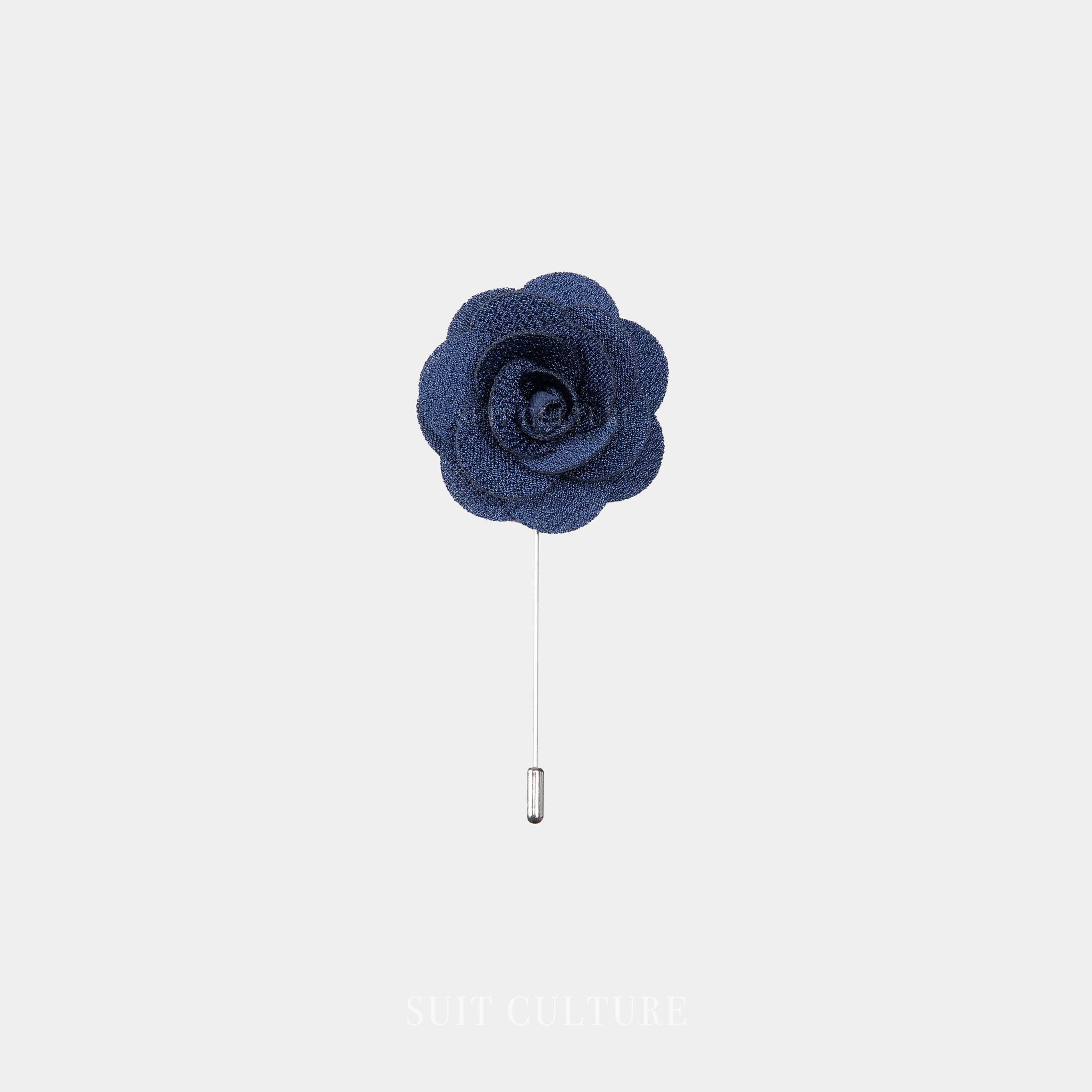 Navy Flower Pin