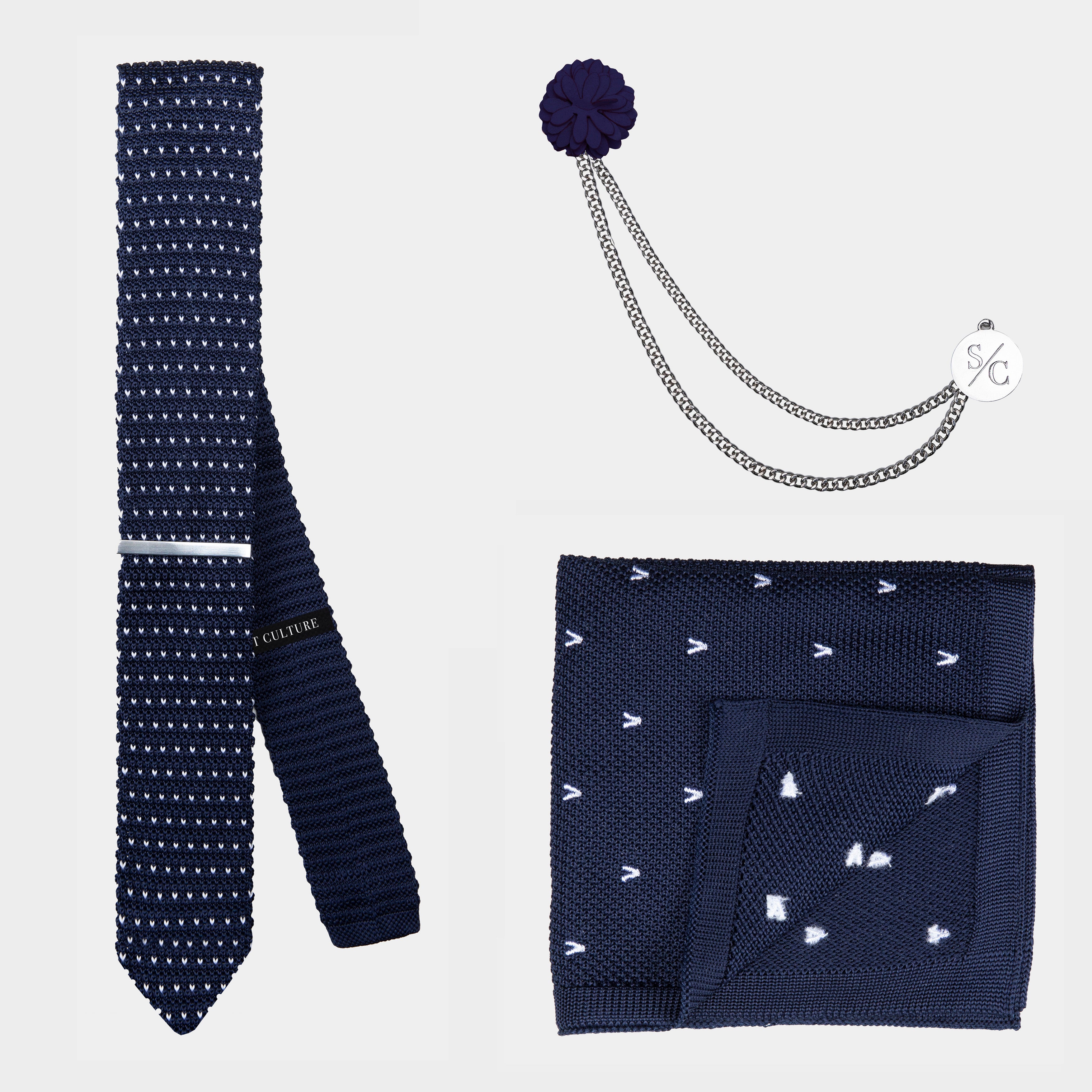 Navy Heart Accessories Set