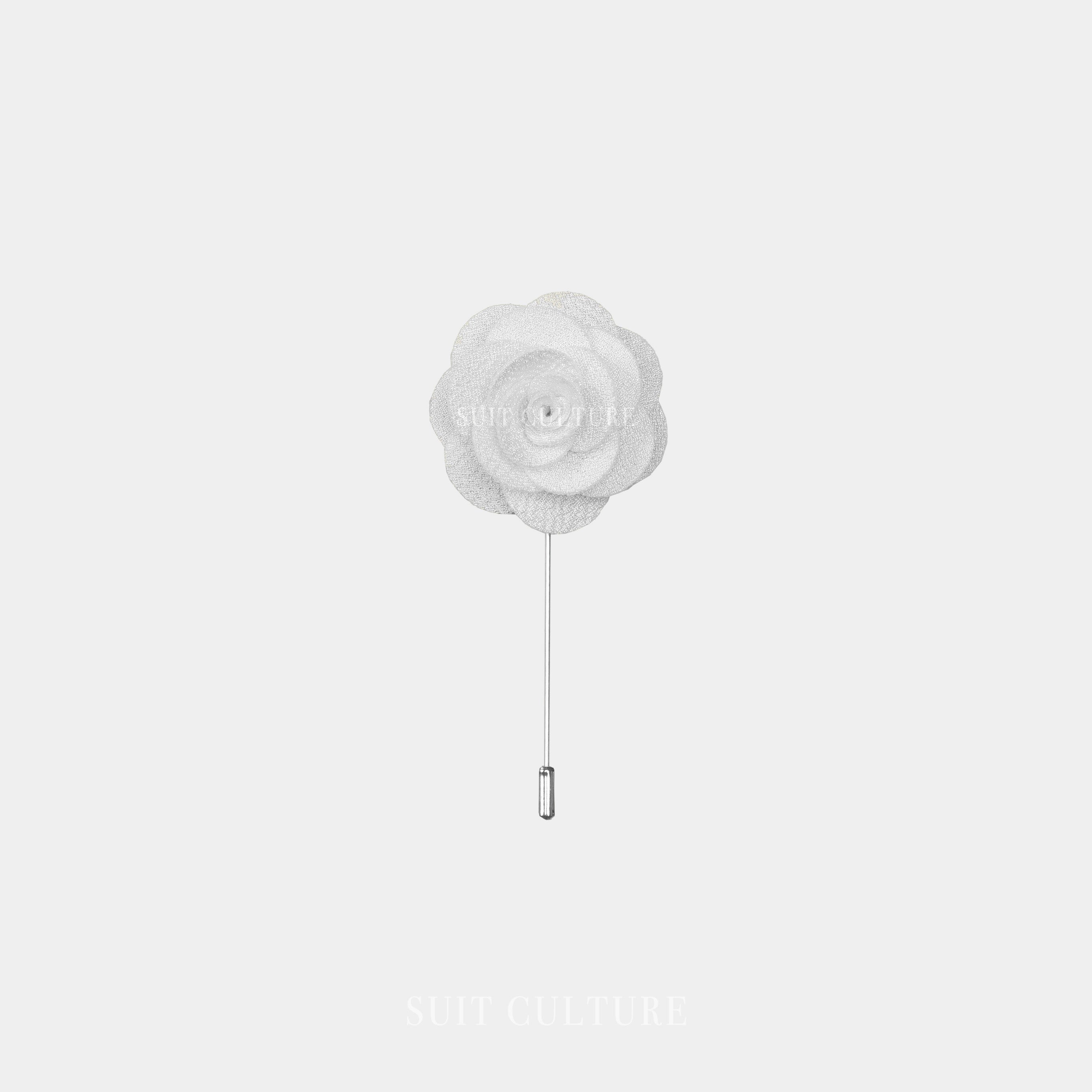 White Flower Pin